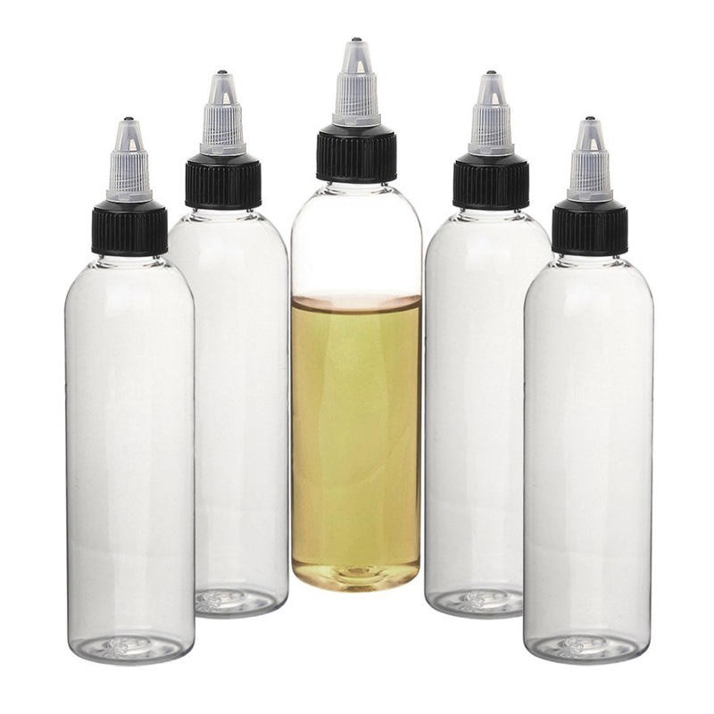 Plastic Bottle with Twist Top Cap for Solvents Oils Paint Ink Squeeze Bottle with Twist Top Cap Tip Applicator